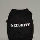 Parisian Pet Dog T-Shirt with Embroidered 'Security' Word Dog Tank Top - 100% Cotton, Breathable Puppy Security Shirt - Sleeveless Pet Vest - Machine Washable Doggy Shirts for Small Dogs - S