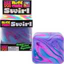 Schylling NeeDoh Nice Cube Swirl - Sensory Toy with a Super Solid Squish - Unique, Swirling Color Blend - Ages 3 and Up - Purple/Blue; One Cube Per Pack