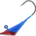 Shad Darts Jig Heads (1/4 OZ 50PCS, Red/Blue)