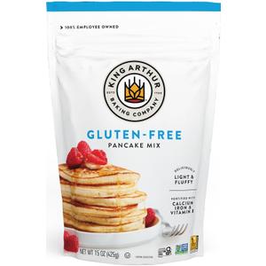 King Arthur Gluten-Free Pancake Mix, Certified Gluten-Free, Non-GMO Project Verified, Certified Kosher, 15 Oz Exp:03/25/27
