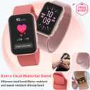 MorePro Health Fitness Tracker for Women Men, 24/7 Heart Rate Blood Pressure & Oxygen Monitoring, Sleep Tracker, 120+ Sport Modes Smart Watch, IP68 Waterproof, 2 Bands, Compatible Android iOS