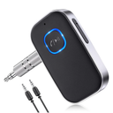 COMSOON Bluetooth Receiver for Car, Noise Cancelling 3.5mm AUX Bluetooth Car Adapter, Wireless Audio Receiver for Home Stereo/Wired Headphones, Hands-Free Call, 16H Battery Life - Black+Silver