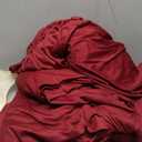 2 Packs Burgundy Polyester Table Clothes for 4 Foot Rectangle Tables, Wrinkle Free Fitted Table Cover 4ft Stretch Tablecloths with Skirt for Parties Weddings Birthday Banquet Baby Shower