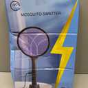 Mosiller Electric Fly Swatter Racket, 4000V Bug Zapper with 1800mah & Dual Modes, 2 in 1 Rechargeable Purple Mosquito Light Killer with 3-Layer Safety Mesh for Indoor Home Patio Camping Office(1 Pack)