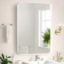 Bathroom Mirror 24x36 Inch - Over Sink White Rectangular Metal Frame Mirror for Bathroom Wall, Matte Framed Large Rectangle Vanity Mirror for Restroom, Living Room, Entryway Decor