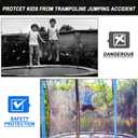 Trampoline Replacement 12 13 14 15 16 ft Trampoline Safety Net Round Frame Trampolines Enclosure Net Weather Resistant Trampoline Net with Double Headed Zippers, Net Only (8 Straight Poles, 12 FT)
