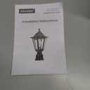 FUDESY Dusk to Dawn Outdoor Post Light, White Modern Exterior Post Lantern with Pier Mount Base, Plastic Waterproof Lamp Light Fixture for Garden Yard Patio Pathway, LED Bulb Included