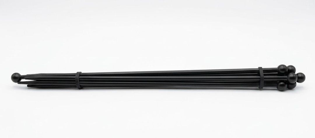 Black-Painted Post, Including Ground Spike - 6 Pieces