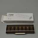 Weekly Pill Organizer,Portable 7 Day Pill Box,Moisture Proof Medicine Pill Organizer,Travel Pill Case with BPA-Free Material,Pocket-Size for Supplements & Vitamins (White)