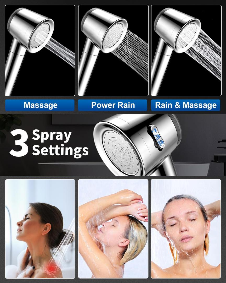Luxsego Handheld Filtered Shower Head - Filters