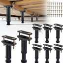 YHK 8PCS Adjustable Height Bed Support Legs 5.0-7.8inch, Heavy Duty Bed Frame Support Legs for Bed Slat and Frame, Plastic Bed Frame Support Replacement Bed Support Reinforcement Parts