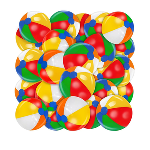 28 Pack 12 Inch Rainbow Beach Balls Bulk, Inflatable Swimming Pool Toys Beach Ball for Kids Birthday Party Favors Outdoor Summer Games Hawaiian Tropical Luau Themed Pool Party Decorations