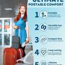 WISIMMALL Gel Seat Cushion, Portable Travel Cushion for Long Sitting, Thick & Foldable, 14.5" x 10.5" Large Size Chair Seat Cushion for Office Chair Car Wheelchair, Relief Sciatica Coccyx Pain