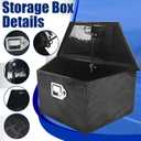 26" x 13.3" x 12" Trailer Tongue Tool Box Heavy Duty Aluminum Trailer Storage Organizer with T-Handle Latch and Keys Suitable for Pick Up Truck Bed RV Trailer ATV Black