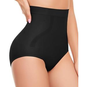 Everyday Shapewear Tummy Control Underwear - High Waisted Body Shaper Panties Seamless Shapewear Compression Briefs for Women.XL