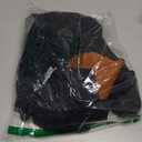 QOSOQ Men's Casual Sweatshirt Pullover Sweater Casual Long Sleeve Stand Collar Quarter Button Sweaters Black, Size L