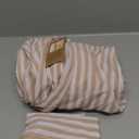 utcoco Womens 2025 Shirt Dress Casual Lapel 3/4 Sleeve Button Down Split Belted Vacation Maxi Dress (Light Brown Striped, XL)