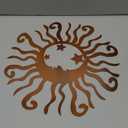 Wacky Sun Metal Wall Art Indoor/Outdoor Decor - 12" Copper Rust Proof Wall Sculpture - Made in USA - Ideal for Bedroom, Garden, Home, Patio and Farmhouse