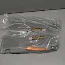 Pair of Left and Right Sun Visors with Clips and Screws for Honda Civic 2006 2007 2008 2009 2010 2011 Light Gray Sun Shade Replacement