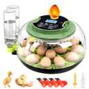 18 Egg Incubators for Hatching Eggs, Egg Incubator with Temperature Control, Humidity Display, Auto Egg Turner, Egg Candler, 2 Size Egg Trays, Digital Incubator for Chicken, Duck, Quail Eggs