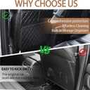 2 Pack Seat Back Protector, Kick Mats Back Seat Protector for Kids Feet Car Seat with Car Back Seat Organizer, Seat Back Protector Cover for Back of Front Seats - Protect against dirt and scuffs