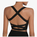 romansong Strappy Yoga Sports Bras for Women Padded Criss-Cross Back Tank Tops Size S