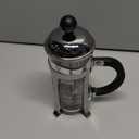 Bodum 12oz Chambord French Press Coffee Maker, High-Heat Borosilicate Glass, Polished Stainless Steel Made in Portugal