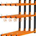 4 Pack Lumber Storage Rack, Folding Lumber Rack Wall Mount, 1080 LB Sturdy Garage Wood Organizer, 3-Level Wood Shelf Organizer for Garage Workshop Storage, Outdoor Indoor Wall Shelving