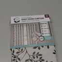 Tollpiz 63"  Leaves Short Sheer Curtain Sage Green Leaf Embroidery Living Room Curtains Rod Pocket Voile Faux Linen Embroidered Leaves Curtain for Bedroom, 40 x 63 inches Long, Set of 1 Panel