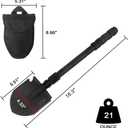 iunio Camping Shovel,Shovel Folding, Portable, Multitool, Foldable Entrenching Tool, Collapsible Spade, for Backpacking, Trenching, Hiking, Survival, Car Emergency