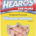 HEAROS Ultimate Softness Foam Disposable Earplugs, NRR 32, 100 Pair, PU Foam, Hearing Protection, Beige (5299)
