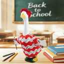 Back to School Porch Goose Outfit Classroom Goose Outfits for 23" Statue Patio Lawn Garden Decoration (Red)