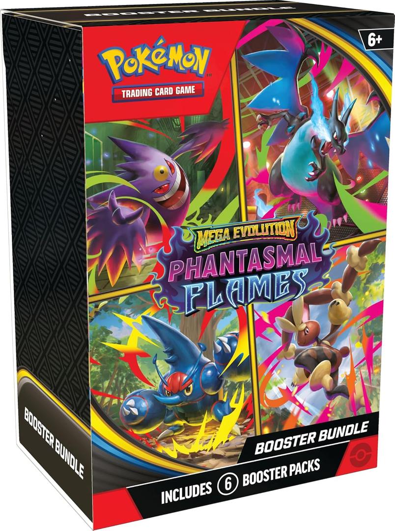 Pokmon TCG: Mega EvolutionPhantasmal Flames Booster Bundle (6 Booster Packs)