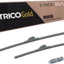 TRICO Gold (18-2619) 26 & 19 Inch Automotive Replacement Windshield Wiper Blades Super Premium All Weather Beam Blade for Select Vehicle Models, 2 count (Pack of 1)