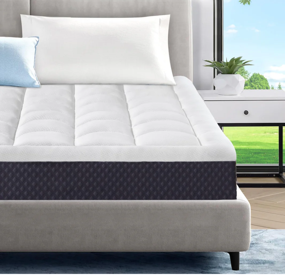 ELEMUSE 5 Inch Mattress Cooling Gel Memory Foam Plus Pillowtop Mattress, CertiPUR-US® Certified Breathable Bed in a Box for Pressure Relief, Fiberglass-Free Full