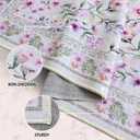 Washable Purple Green Area Rug 5'7' Boho Large Living Room Rug Lilac Lavender Floral Non-Slip Soft Oriental Vintage Color Bedroom Carpet Dining Room Nursery Home Office Indoor Decor