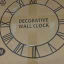 1st owned Large Wall Clock Silent Non-Ticking Roman Numerals Vintage Battery Operated (24 inch,18inch,16inch) Farmhouse Wall Clock for Living Room, Bedroom, Kitchen, Cafe Decor-Gold 47CM