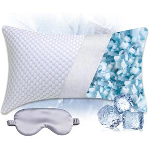 Premium Adjustable Shredded Memory Foam Pillow - Suitable for Side, Back, and Stomach Sleepers, with Cooling Fiber Machine Washable Cover (King (U.S. Standard)-1PCS)