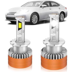 Fit for Lexus 2010-2015 RX350 RX450H 2007-2015 ES350 GS350 GS450H LS460 Xenon HID Light Replacement, 24000LM 600% Brightness D4S HID Bulbs, 6000K Cool White, Pack of 2