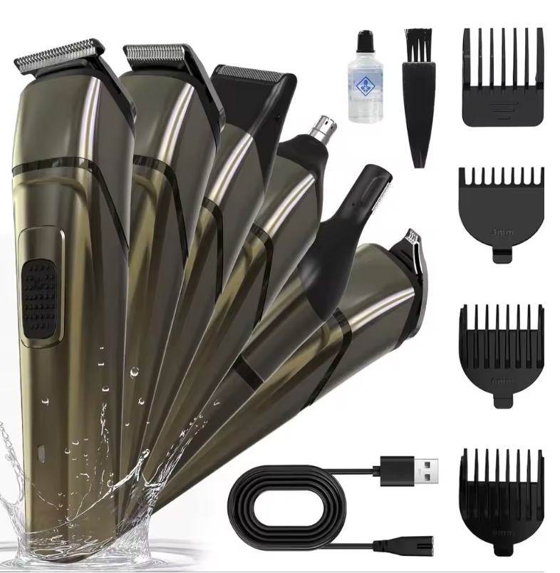 SEJOY Body Hair Trimmer for Men Electric Groin Hair Trimmer Cordless Beard Trimming Kit with Standing Charging Dock USB Rechargeable,for Mustache Body Facial Nose Ear Hair Cutting with LED Light