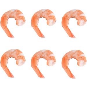 MAOMIA Artificial Shrimp Figures 8 Pcs Lifelike Realistic Sea Life Seafood Model Toy for Home Kitchen Market Display Party Photo Props