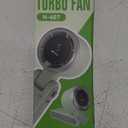 Portable Handheld Turbo Fan, 5 Gear Wind, Battery Operated, Up to 12 Working Hours, 3 IN 1 Hand Fan with Air Turbo Tech Cooling Fans for Outdoor Activities, Travel, Beach (Green)
