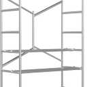 Scaffolding Work Platform, Rolling Scaffolding with Wheels, Scaffold for Building Construction, Interior Painting, Home Improvement71.0" Height, 500LBS Capacity, Silver)