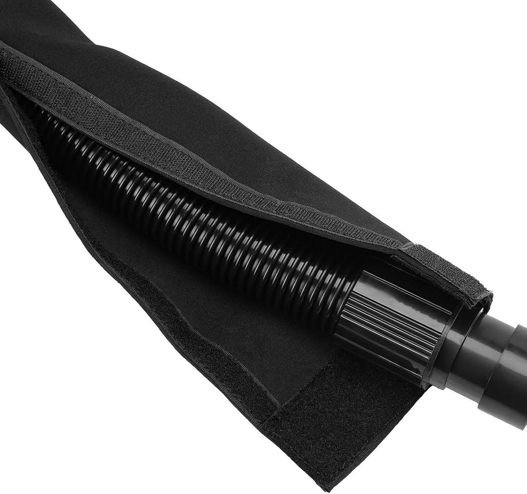 5.9 Ft Neoprene Shop Vacuum Hose Cover, Wrap-Around Anti-Scratch & Scuff Sleeve Car Detailing Protector with Hook-and-Loop Closure for 1.5" to 2.2" Wet/Dry Vac Hoses