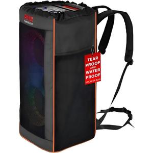 Pyle Portable Waterproof Speaker Bag, Tear-Proof Travel Case with Adjustable Backpack Straps, Side Storage Pockets & Drawstring Top, Compatible with Pyle Speaker PPHP26BL & More, 11.8x11.8x26.4
