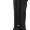 SOVANYOU Women's Faux Leather Tall Boots Fashion Square Toe Chunky Heel Knee High Boots with Side Zip. 6