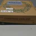 YULETIME 6 Feet Lighted Christmas Garland, Battery Operated with 20 Fairy Lights Artificial Garland, Golden Baubles, Berries, Poinsettia, Spruce Branches, Pine Needles