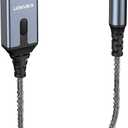 Bluetooth 5.3 to Aux Adapter for Car or Amp, USB to 3.5mm Female BT Receiver with 8-Strand Crystal Copper Cable, for Enjoy Wireless Music from Phone to Headphones, Car, Speaker, or Amplifier (Space Gray)