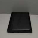 Time Resistance Leather Portfolio - A4 Document Folder - Italian Handcrafted Padfolio Organizer (Black) - Gift Box Included