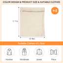 4-Piece Large Durable Organic Cotton Mesh Laundry Bags with Sturdy Zippers and Breathable Mesh are Delicate Laundry Bags for Underwear, Clothes, Pants and Socks